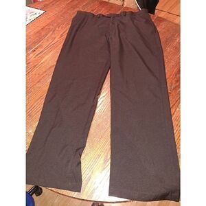 42x32 Haggar Black Classic Fit Flat Front Pleated Leg Dress Pants